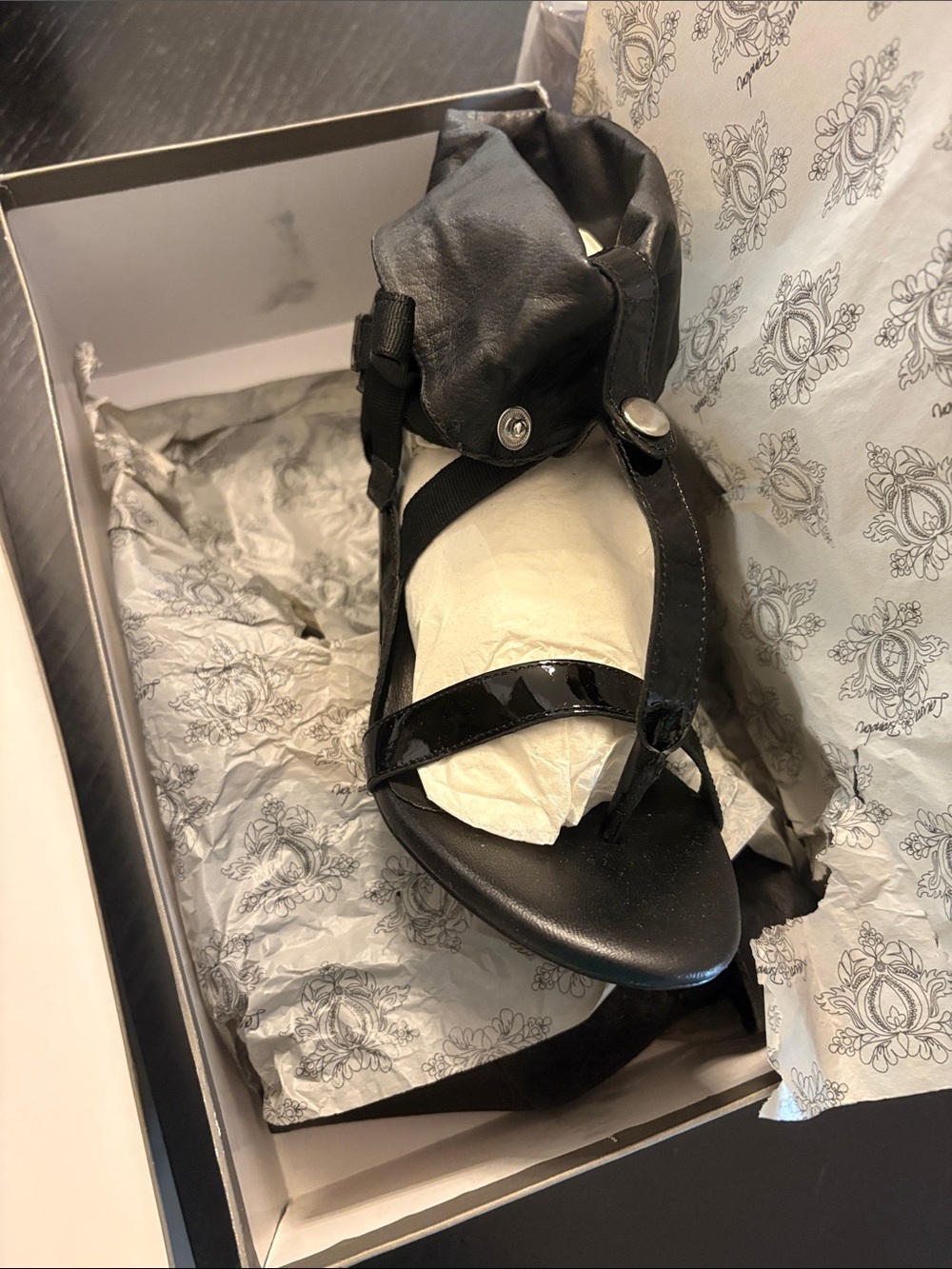 Black Women’s Ankle-Strap Gladiator Sandal
